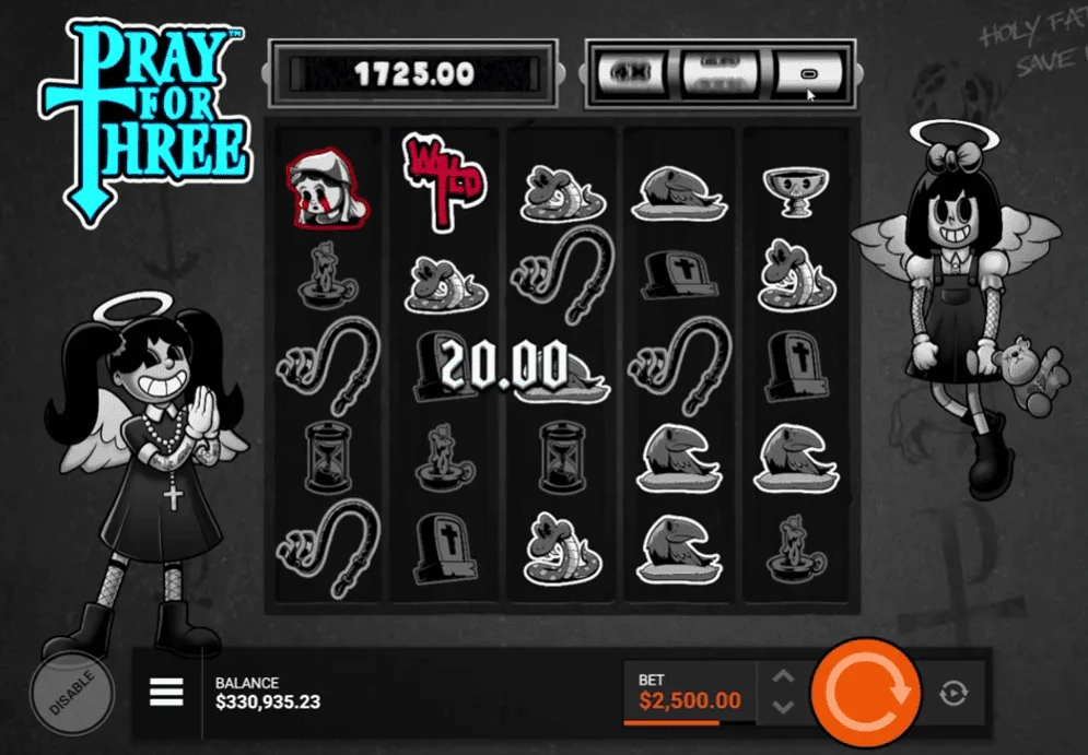 Pray for Three slot review — gameplay grid preview